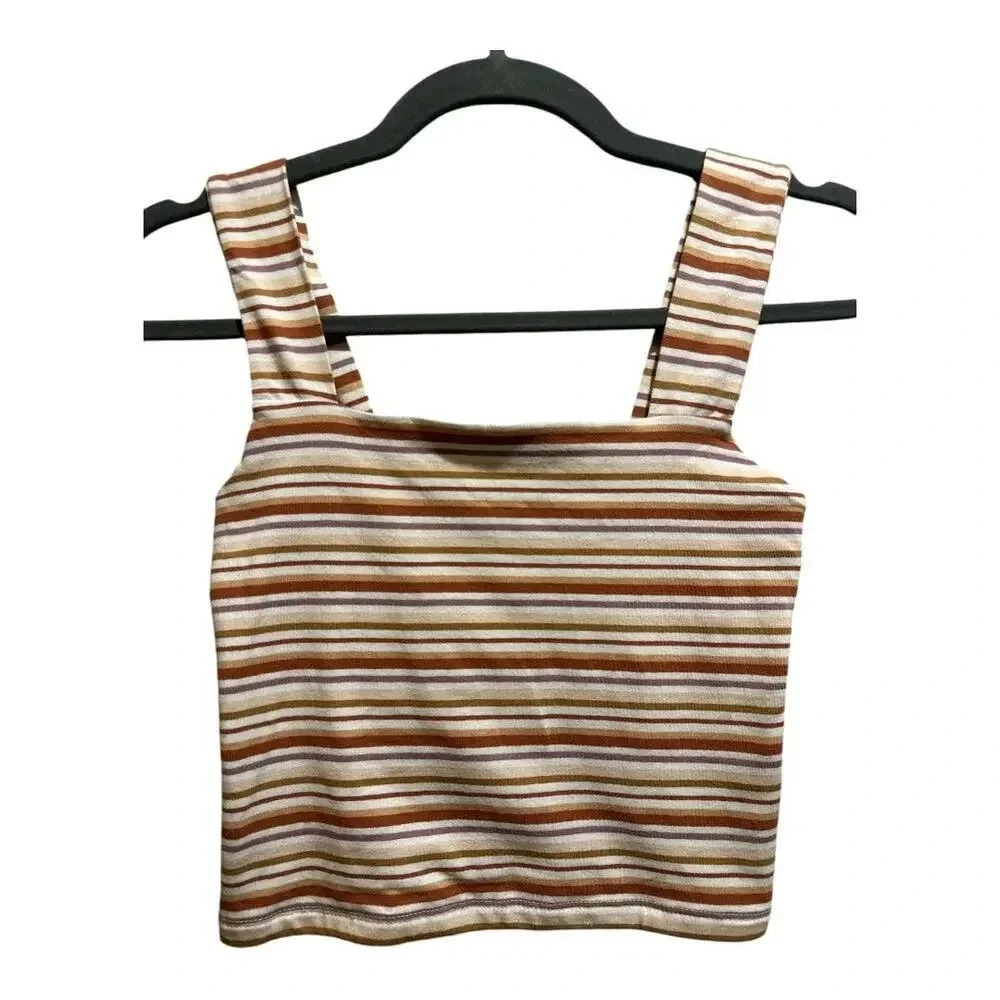 Aeropostale Striped Square Neck Crop Top | Size S‎